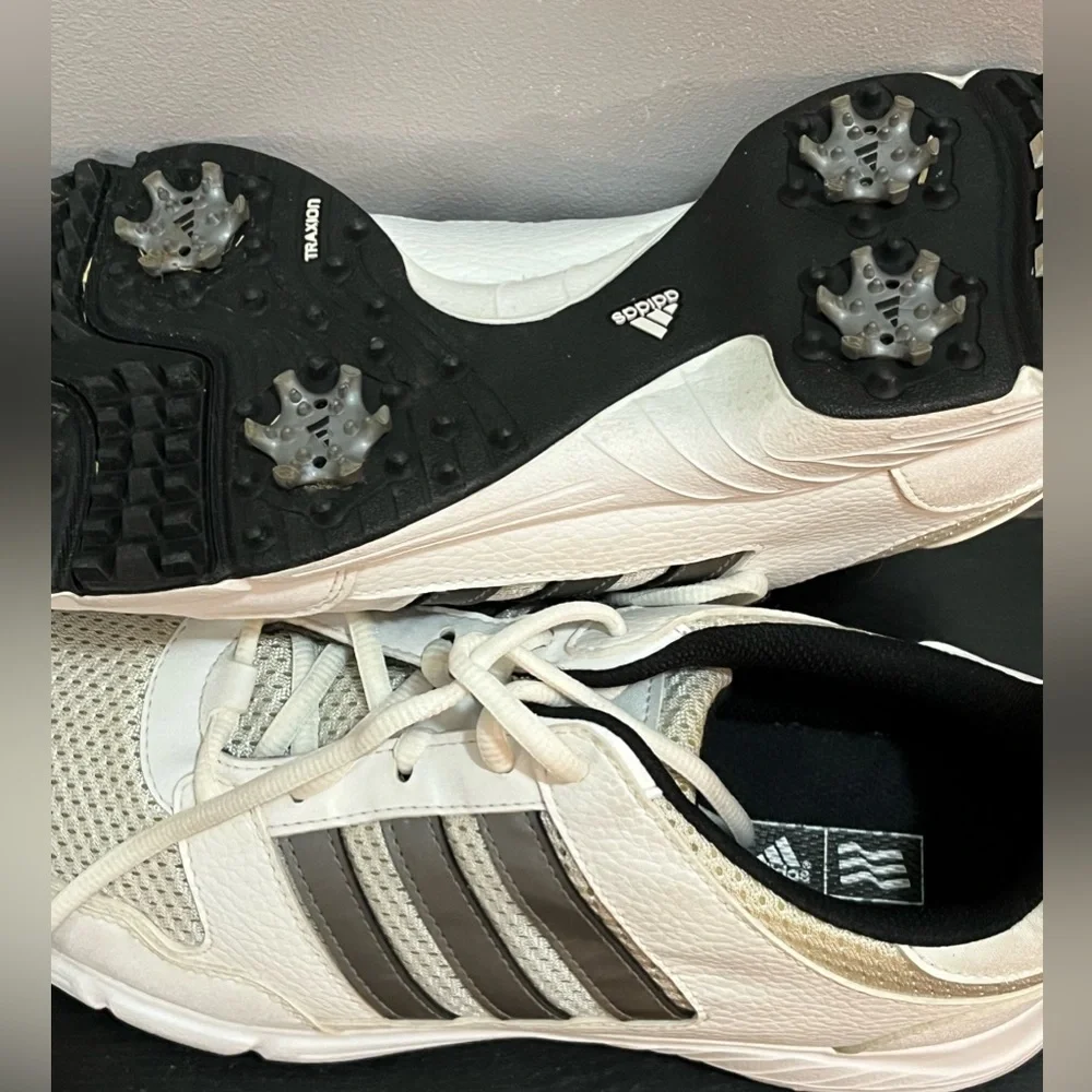 Adidas Men’s Tech Response White and Black Golf Shoes Size 9.5.